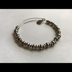 EUC Alex and Ani Rocket Beaded Bangle (silver)